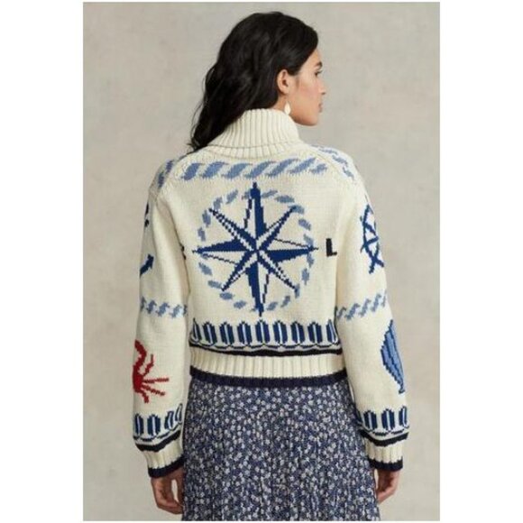 Polo Ralph Lauren Nautical Motif Cotton Sweater Multicolor Size Small - Picture 3 of 9